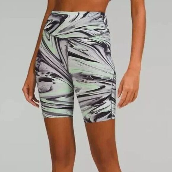 Lululemon LW7CF8S Women's Sz 2 Paint Warp Multi Base Pace High-Rise 8" Shorts - Picture 11 of 14